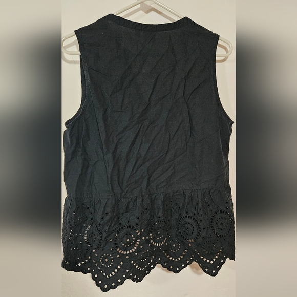 Gap Peplum Eyelet Top Blouse Sleeveless Size M - Picture 8 of 8